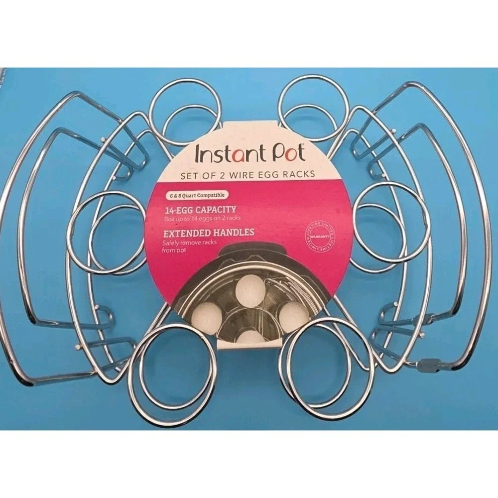 Instant Pot Set Of 2 Wire Egg Racks 6 Amd 8 Quart Compatible 14 Eggs‎